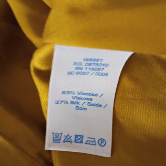 Boden women's Citrine Color Bella Blouse Silk Blend 3/4 sleeve Size 4 - Picture 8 of 10
